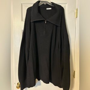 NWOT Sonoma Black 1/4 zip sweater